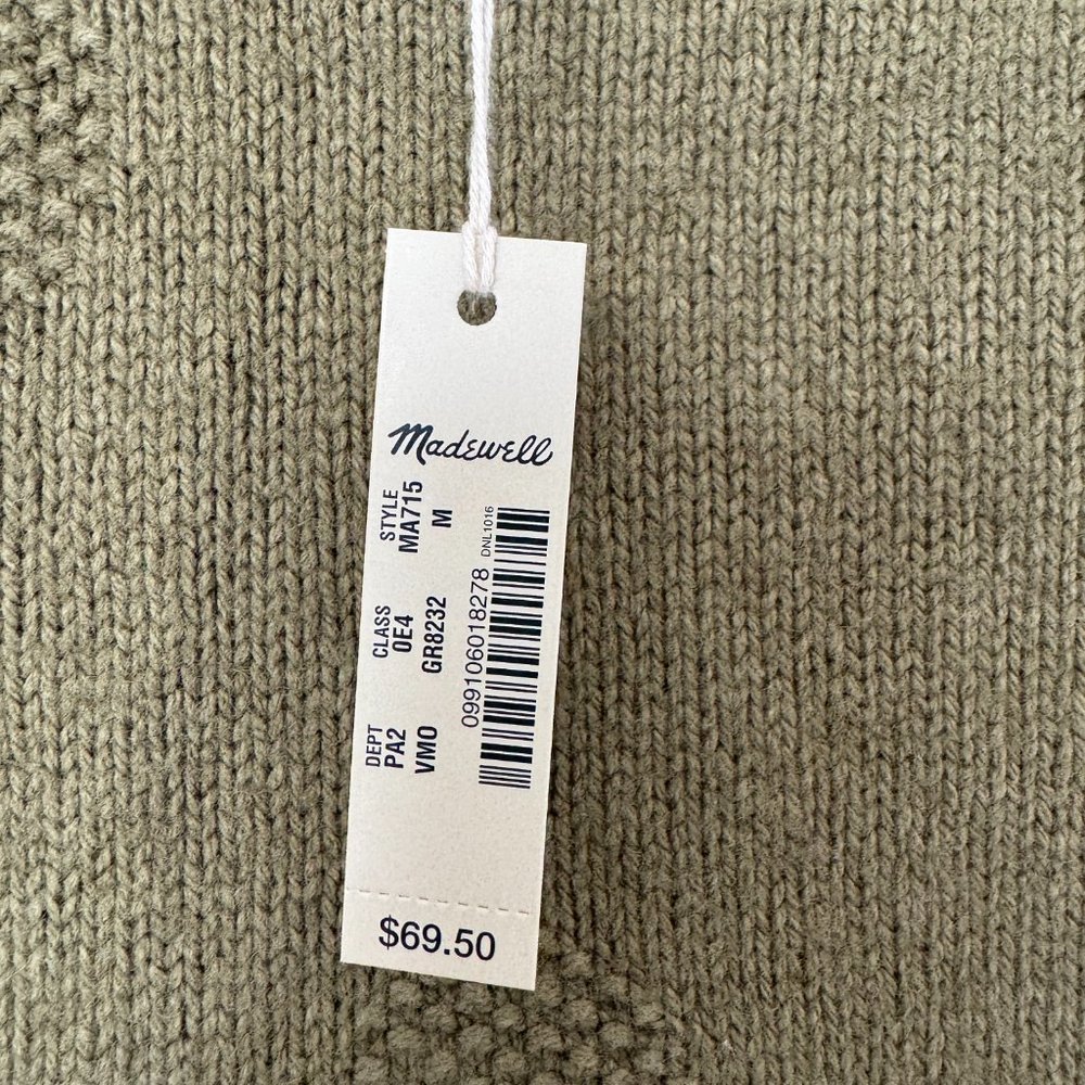 Madewell | Dotted Eaton Puff-Sleeve Pullover Sweater in Cotton-Merino Yarn - Picture 4 of 4